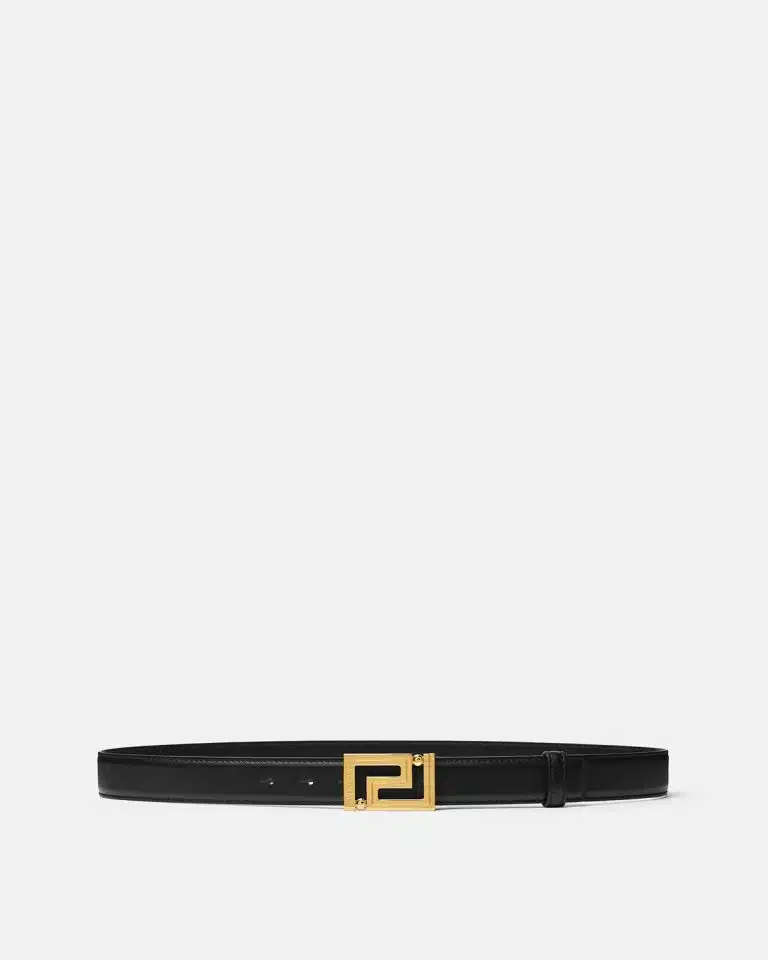 Versace Greca Buckle Leather Belt