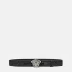 Versace Barocco Jacquard Belt with La Medusa Buckle