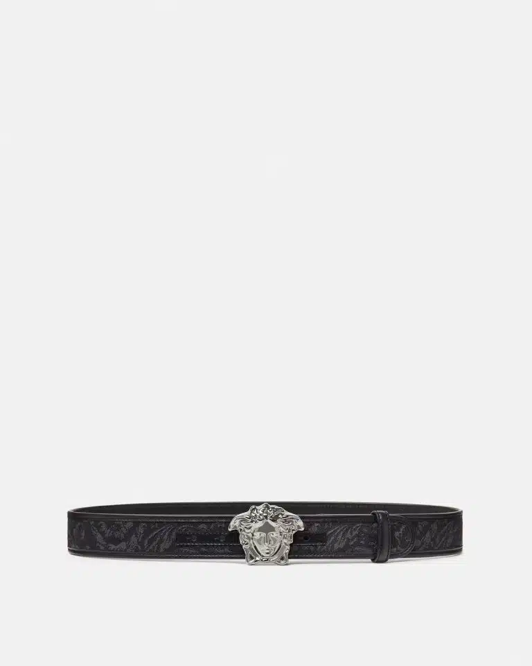 Versace Barocco Jacquard Belt with La Medusa Buckle