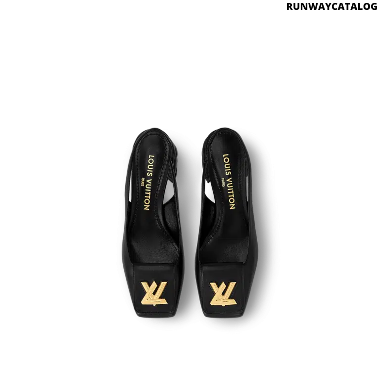 Louis Vuitton Shake Slingback Pump – Black Lambskin - Image 4