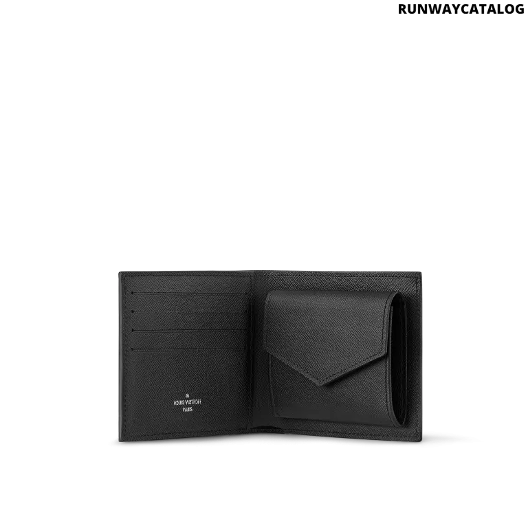 Louis Vuitton Marco Wallet – Black Taiga Leather - Image 4