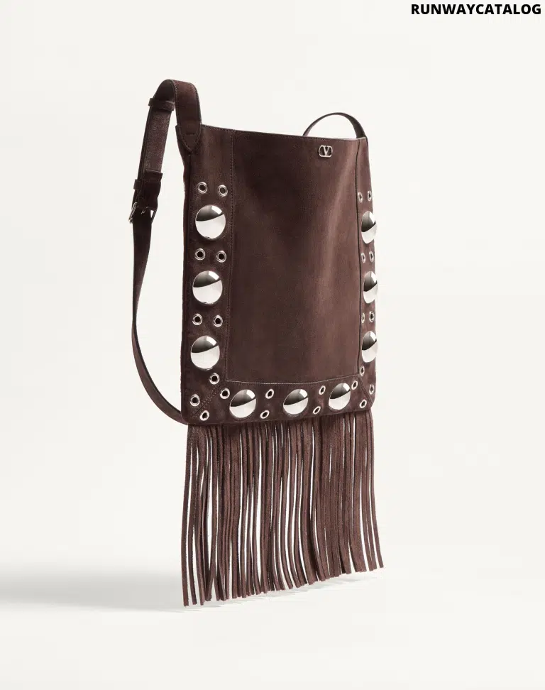 Valentino Garavani Nellcôte Suede Shoulder Bag - Image 3