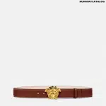 Versace Leather Belt with Medusa Buckle