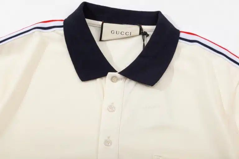 Gucci Side Stripe Logo Pique Polo - Image 2