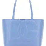 Dolce & Gabbana Light Blue Embossed Logo Tote Bag