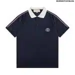 Gucci Side Stripe Logo Pique Polo