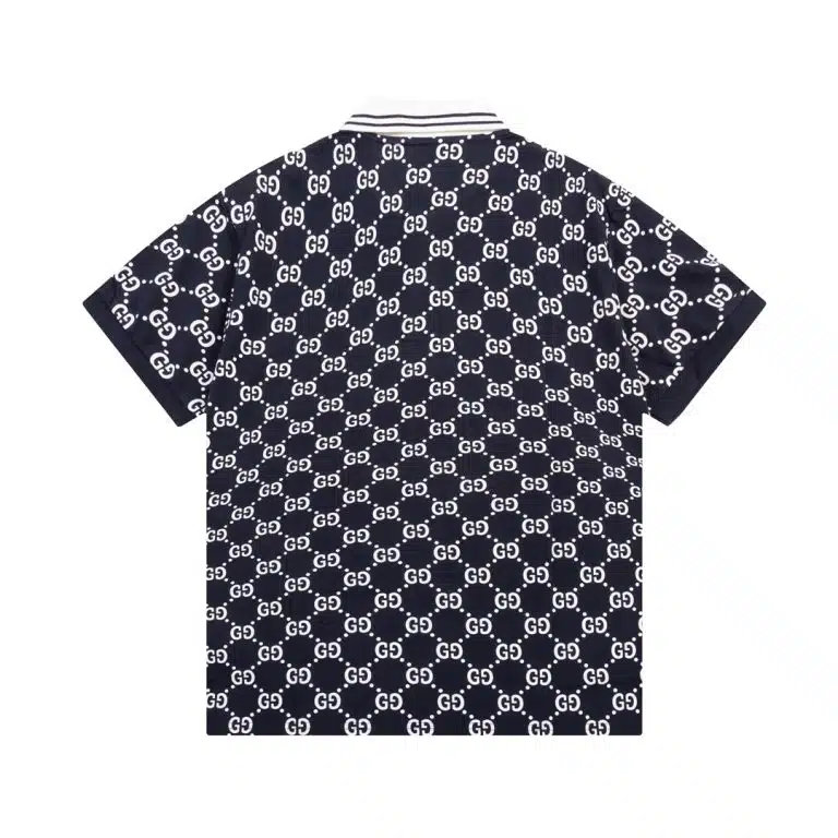 Gucci GG Print Polo Shirt - Image 4