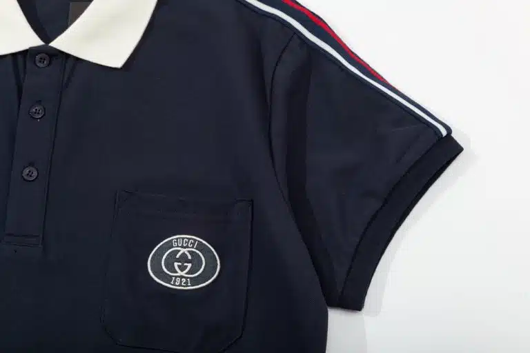 Gucci Side Stripe Logo Pique Polo - Image 3