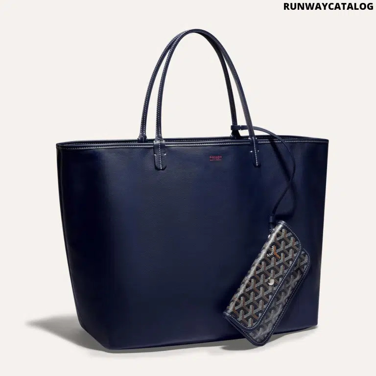 Goyard Anjou GM bag featuring a reversible leather and Goyardine canvas design, spacious interior, and ergonomic handles for all-day comfort.