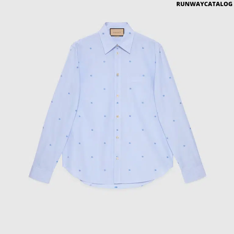 Gucci Striped cotton poplin shirt