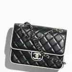 FLAP BAG  Lambskin  Black & White