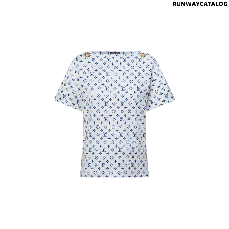 Aquarelle Monogram Eyelet T-Shirt