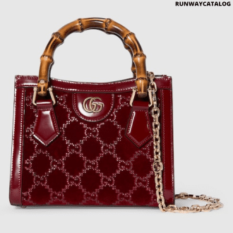 Gucci Diana crystals small tote bag