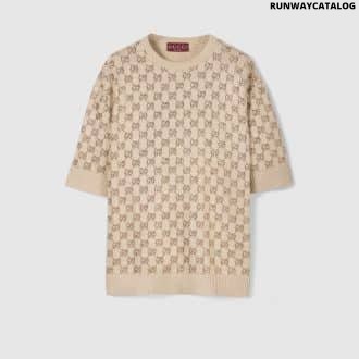 Wool cashmere sweater with crystals