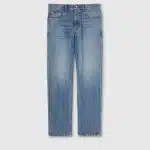 Slim fit cotton denim pant