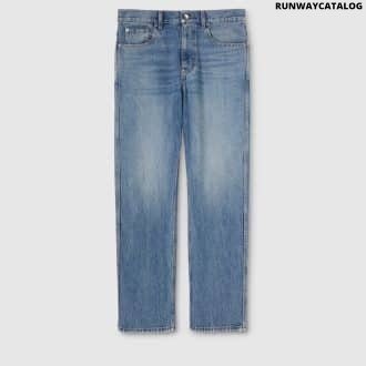 Slim fit cotton denim pant
