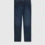 Cotton denim pants with Horsebit detail