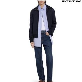 Slim fit cotton denim pant