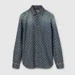 GG cotton denim jacquard shirt