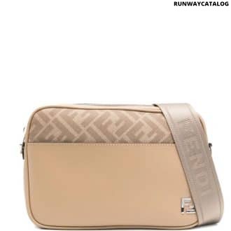 Beige Squared Ff Crossbody Bag