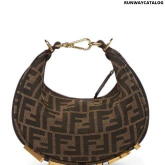 Brown Fendigraphy Mini Crossbody Bag