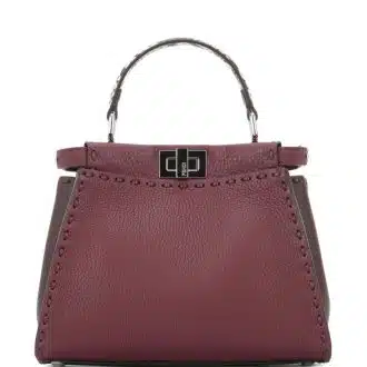 Burgundy Peekaboo Mini Satchel