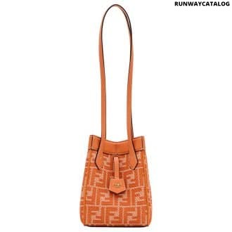 Orange Origami Bucket Bag