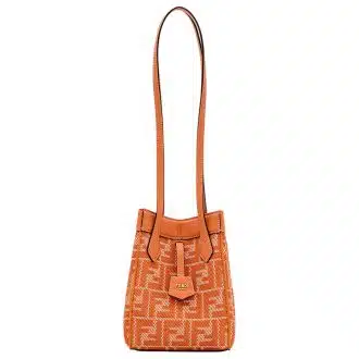 Orange Origami Bucket Bag