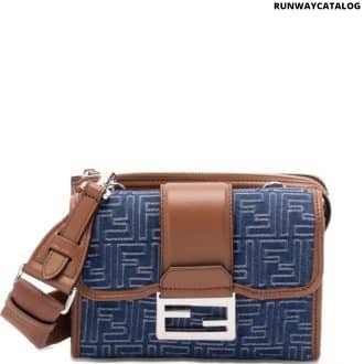 Blue Double Baguette Crossbody Bag