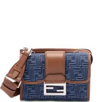 Blue Double Baguette Crossbody Bag