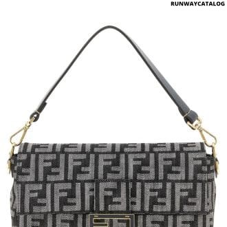 Blue Ff Logo Medium Shoulder Bag