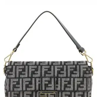 Blue Ff Logo Medium Shoulder Bag