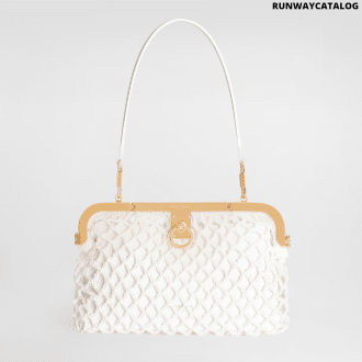 Amanda handbag in mesh and palmellato calfskin
