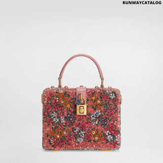 Dolce Box sequin embroidery handbag