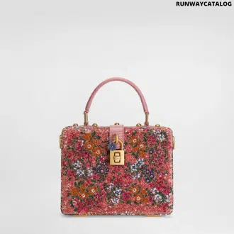 Dolce Box sequin embroidery handbag