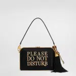 Dolce box satin and laminated ayers handbag
