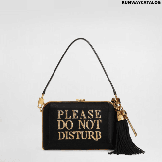 Dolce box satin and laminated ayers handbag