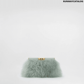 Marlene shoulder bag in shearling and calfskin