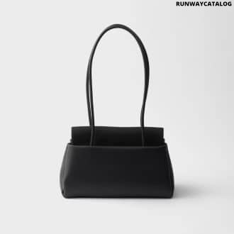 Prada Passage medium leather bag with Re-Nylon flap