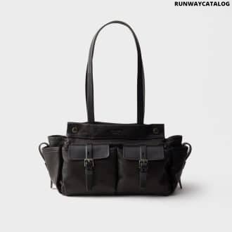 Prada Route medium leather tote bag