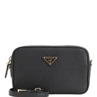 Black Logo Mini Crossbody Bag