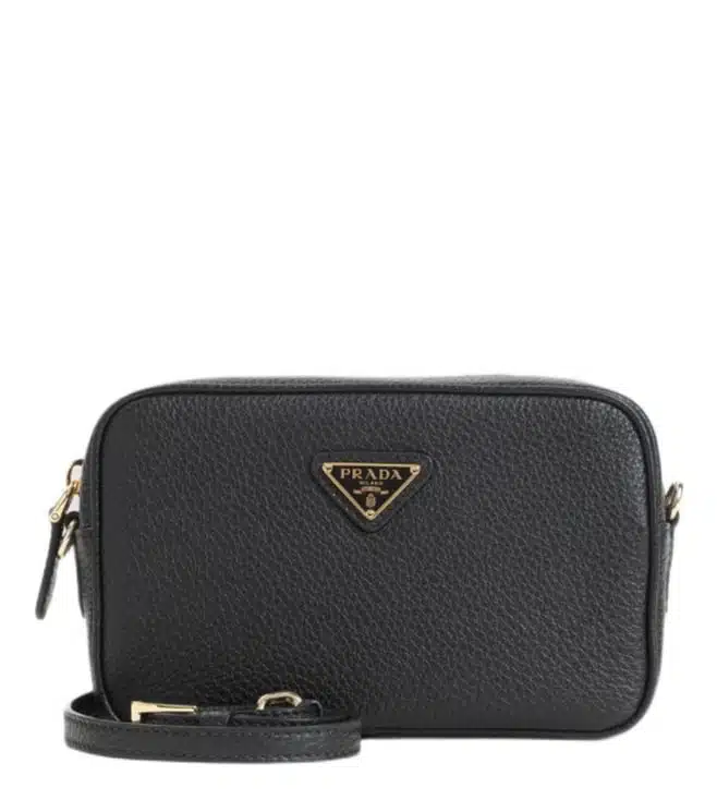 Black Logo Mini Crossbody Bag