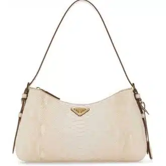 White Logo Shoulder Bag