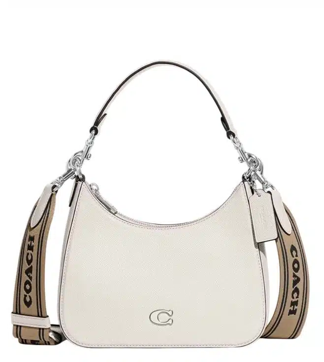 White Logo Small Crossbody Bag