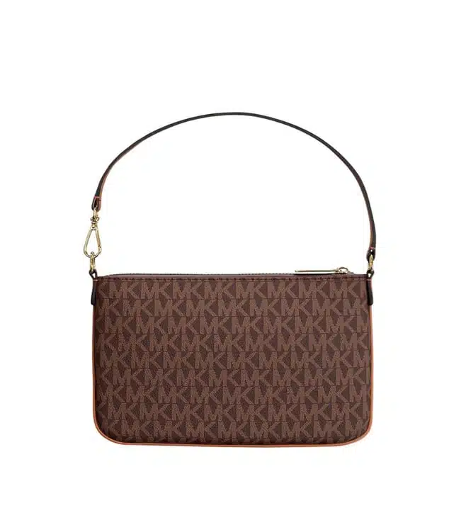 Brown Jet Set Signature Wristlet - Image 2