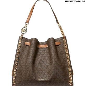 Brown Mina Large Shoulder Bag