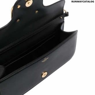 Black Loc Leather Shoulder Bag