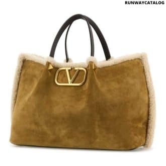 Beige Logo Medium Tote