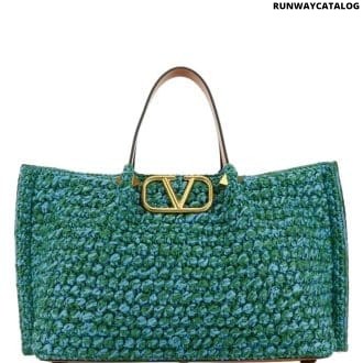 Turquoise Vlogo Tote Bag