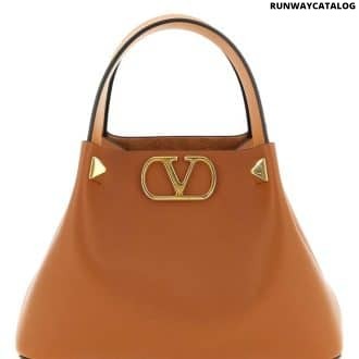 Brown Vlogo Signature Small Satchel